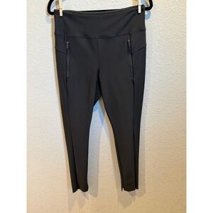 Athleta Stellar Tight Black Zip‎ Pocket Workout Leggings Women's Size M